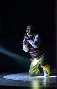 Markus Maria Winkler als Malvolio in Was ihr wollt von William Shakespeare, im Festspielhaus München, 2019 / 2020. Inszenierung: Dr. Helmut von Ahnen. Foto: Wolfgang Nürbauer